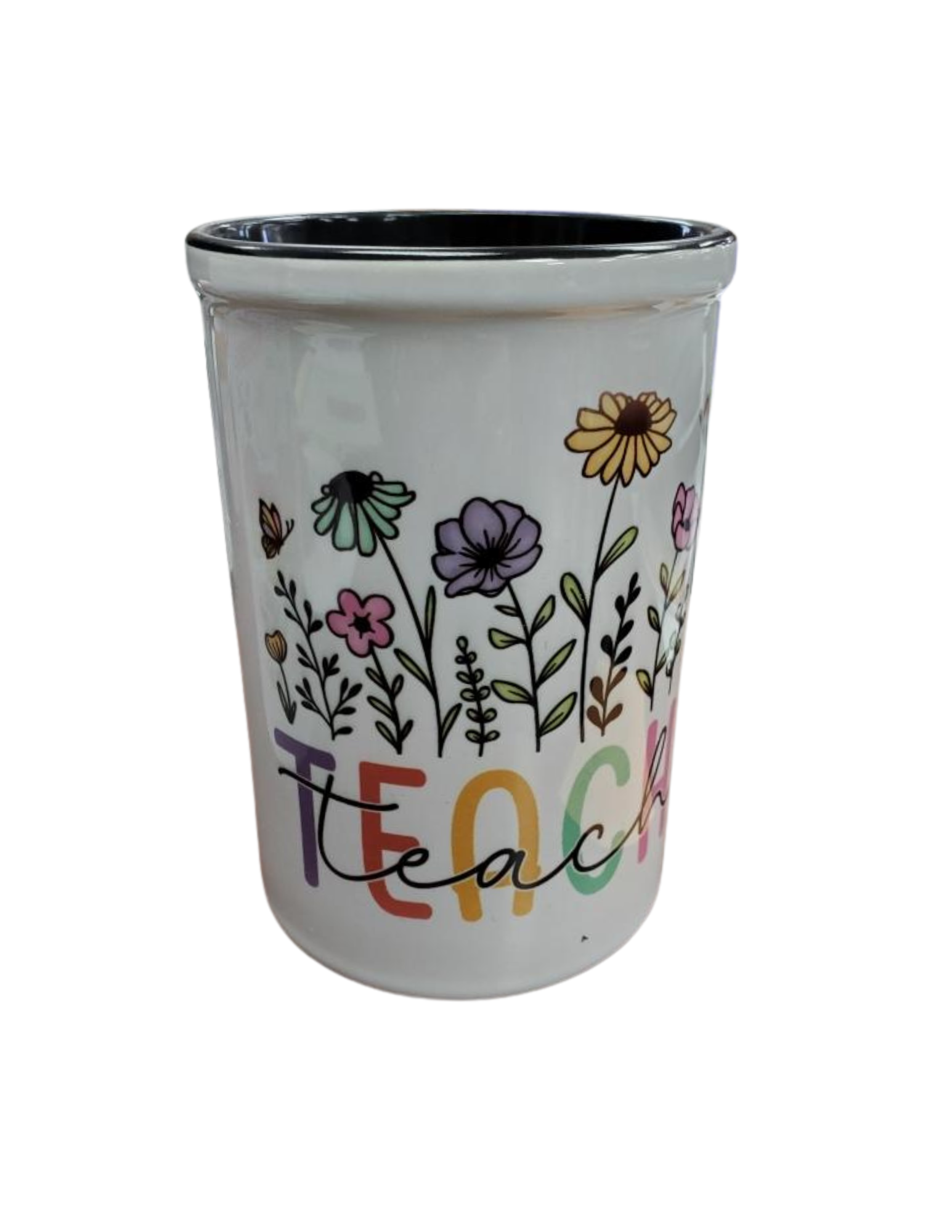 Teacher Pencil Jar -Flowers