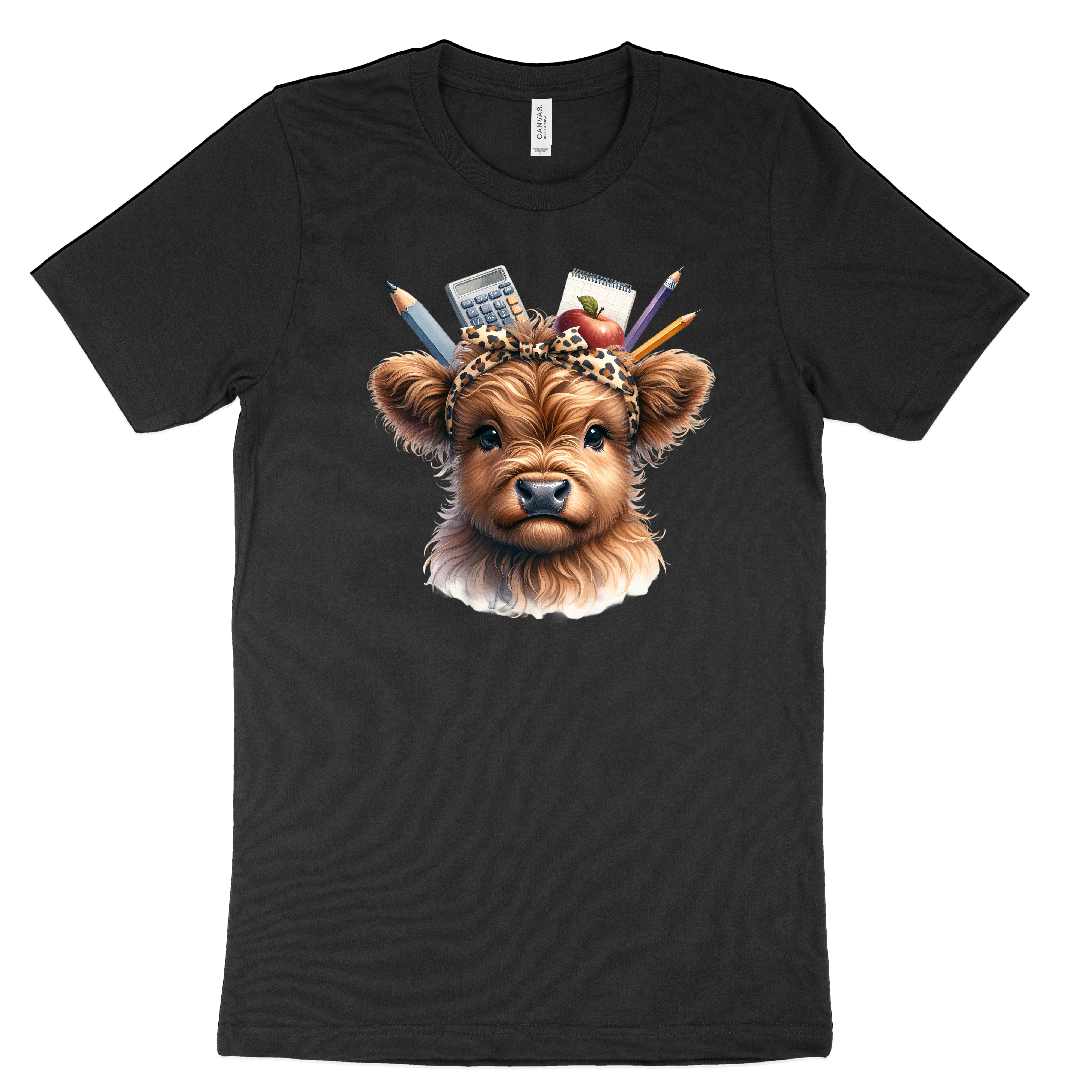 Back to School Highland Cow