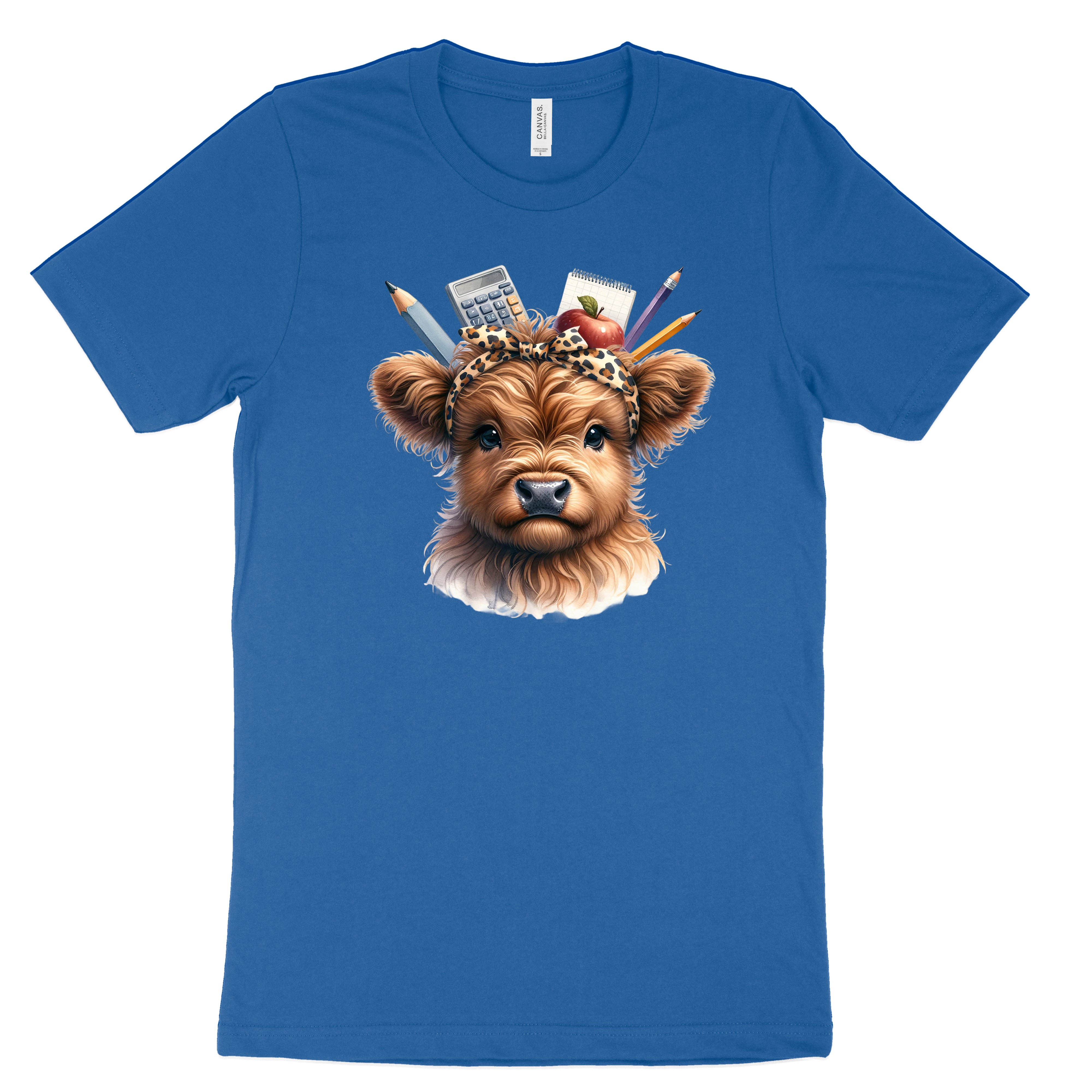 Back to School Highland Cow