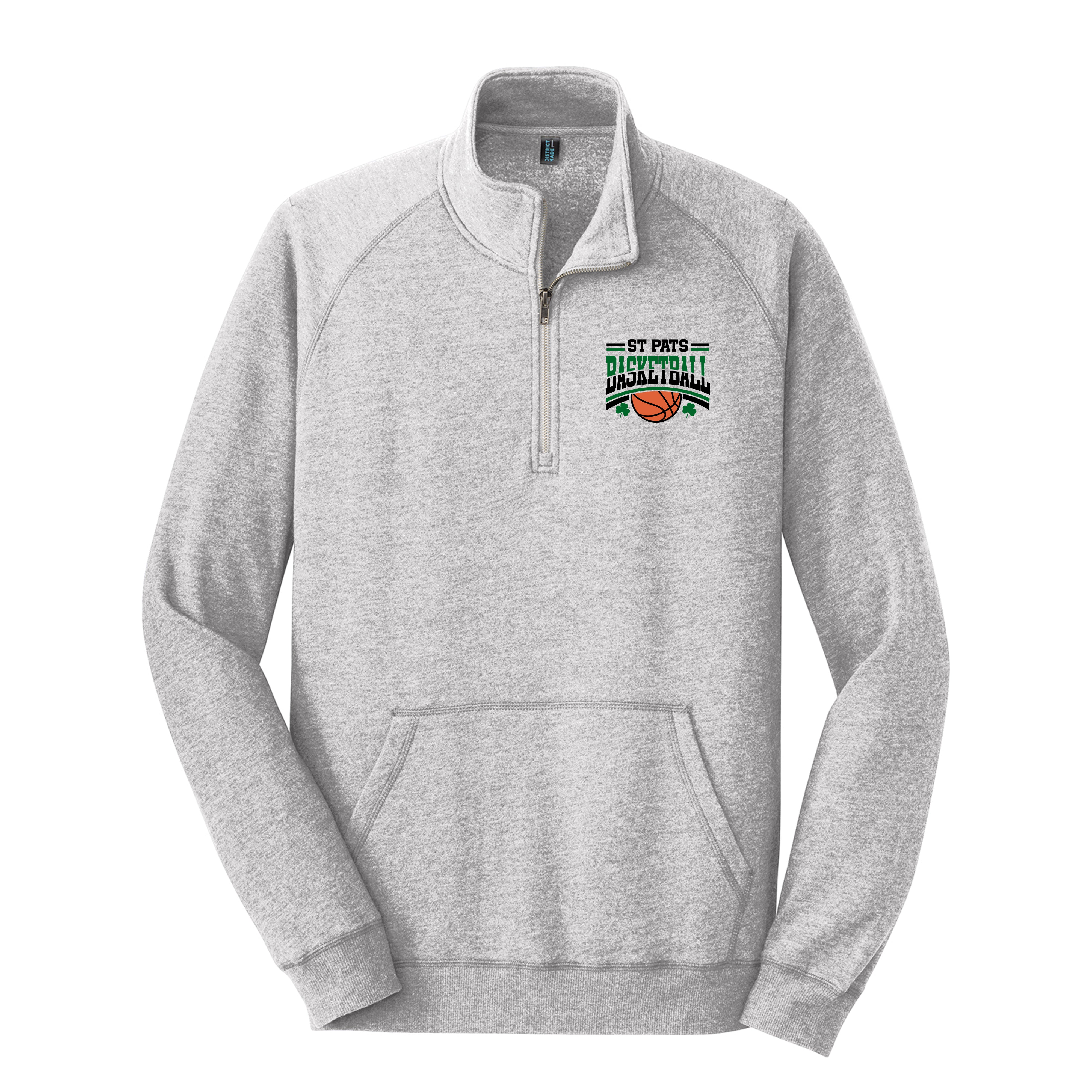 District Brand Unisex Lightweight Fleece 1/4-Zip - St Pats Basketball Embroidered