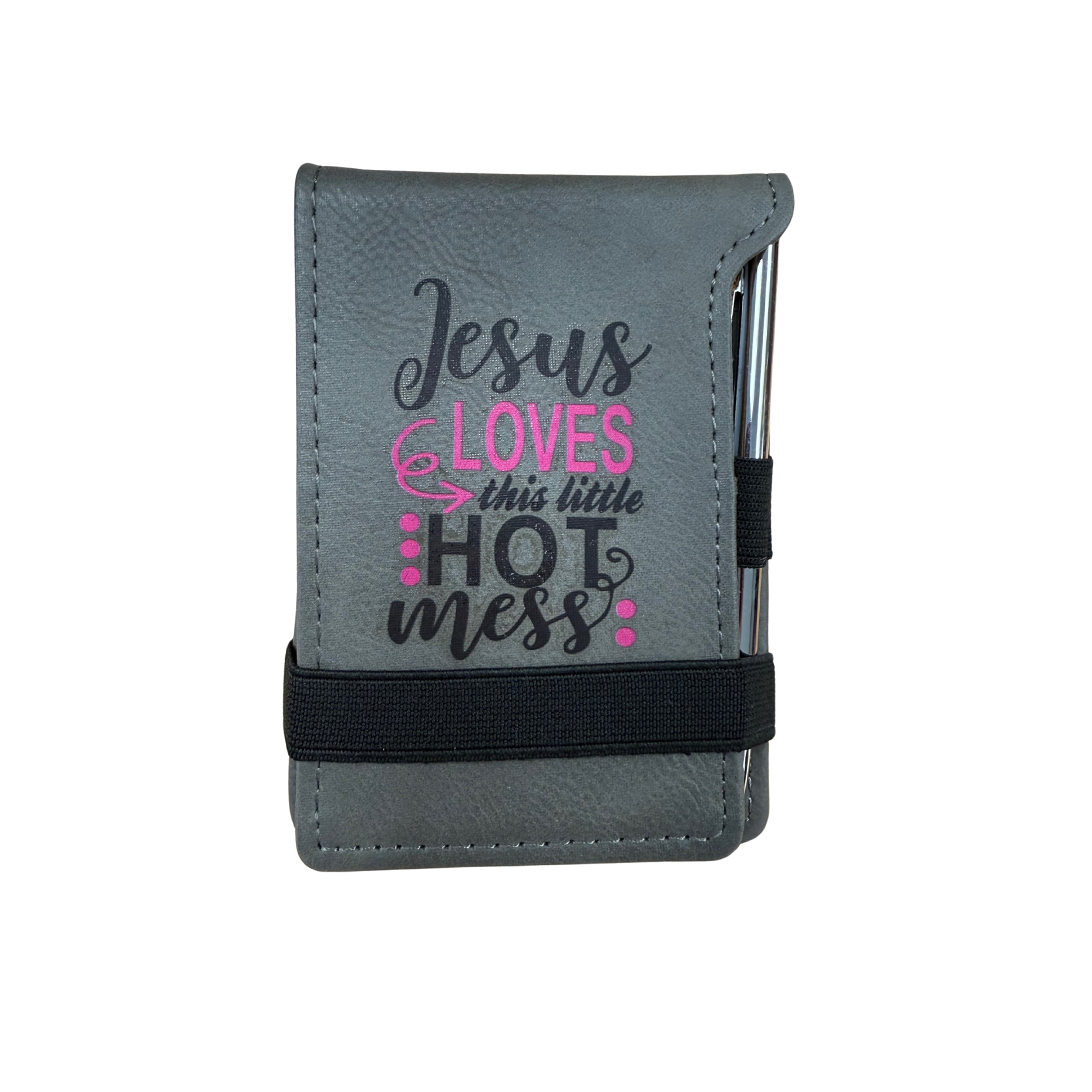 Leatherette Mini Notepad with Pen