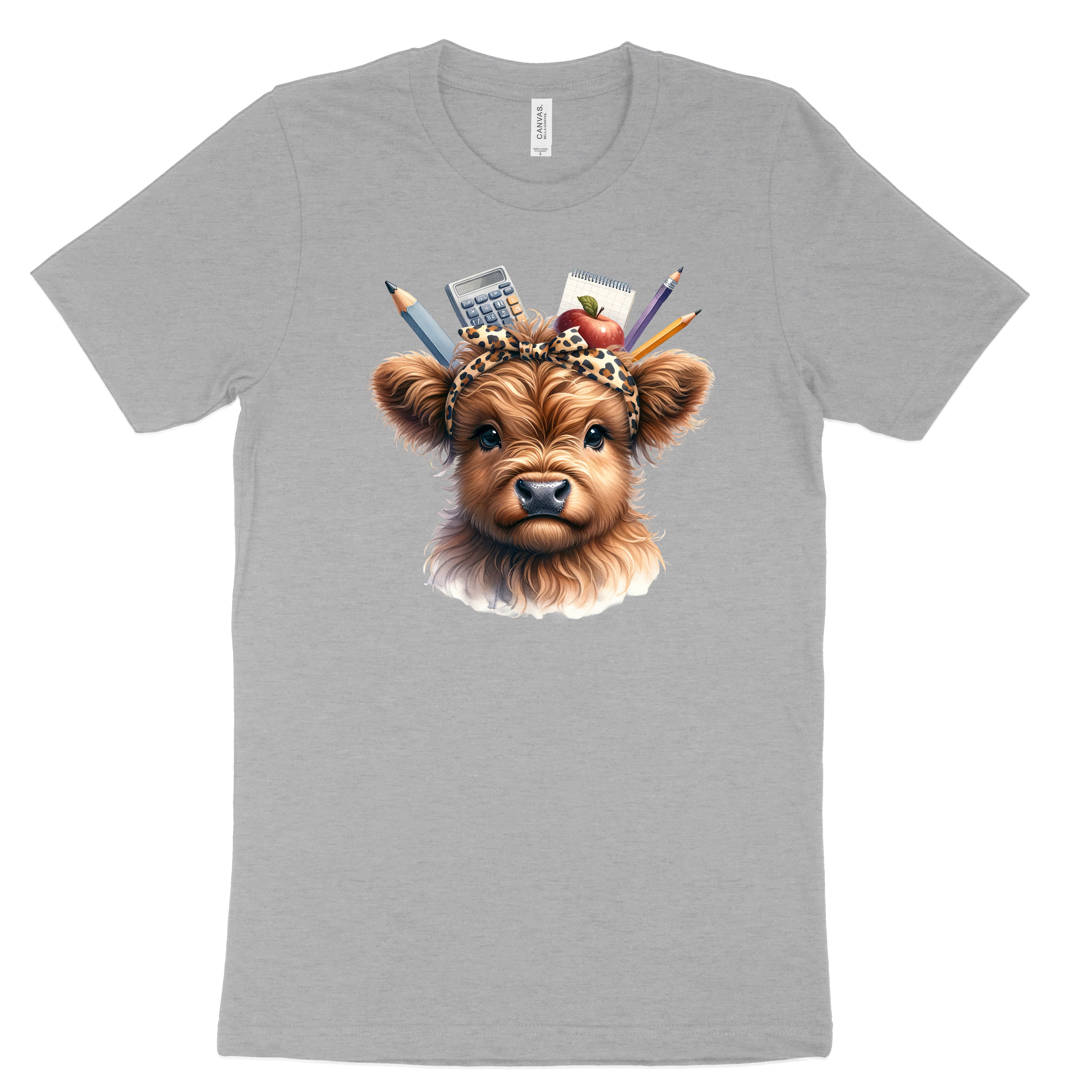 Back to School Highland Cow