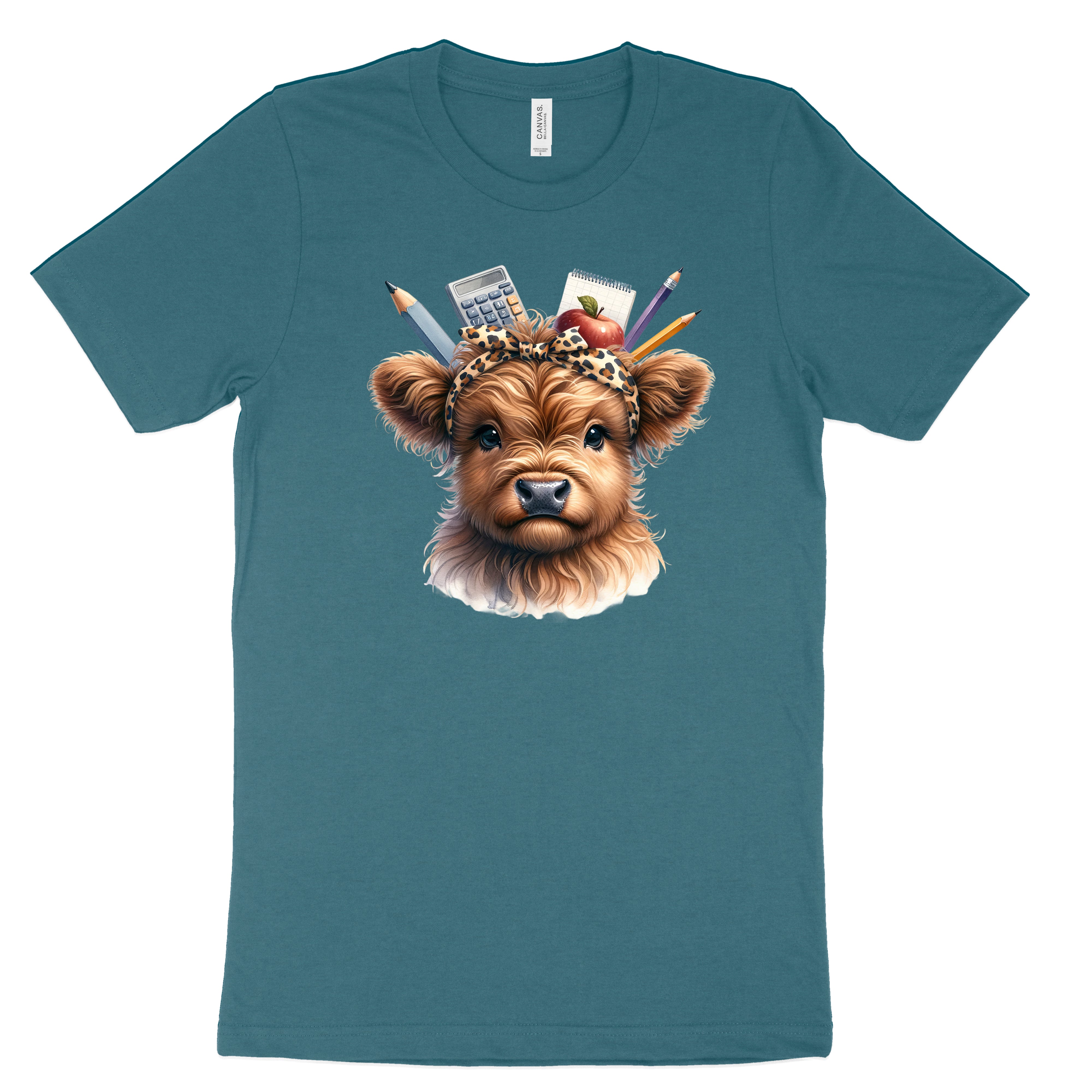 Back to School Highland Cow