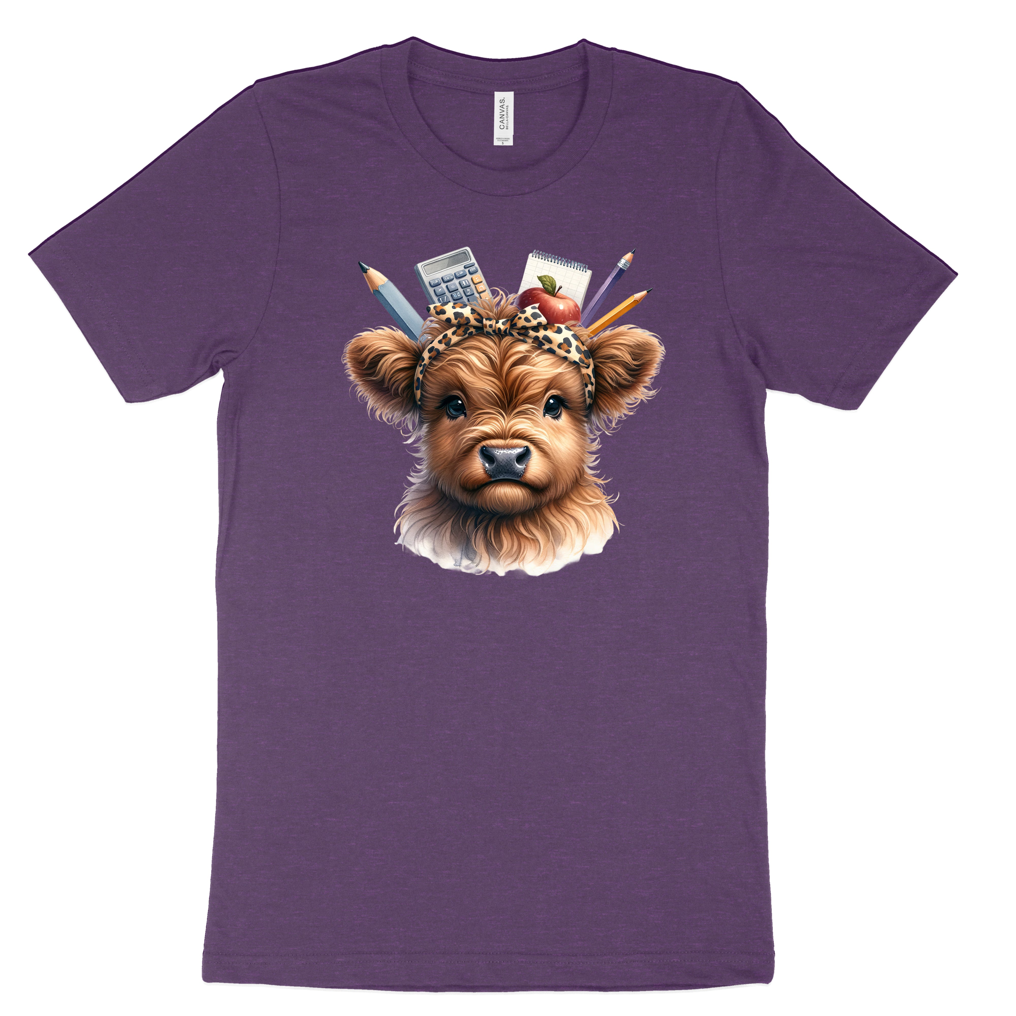 Back to School Highland Cow