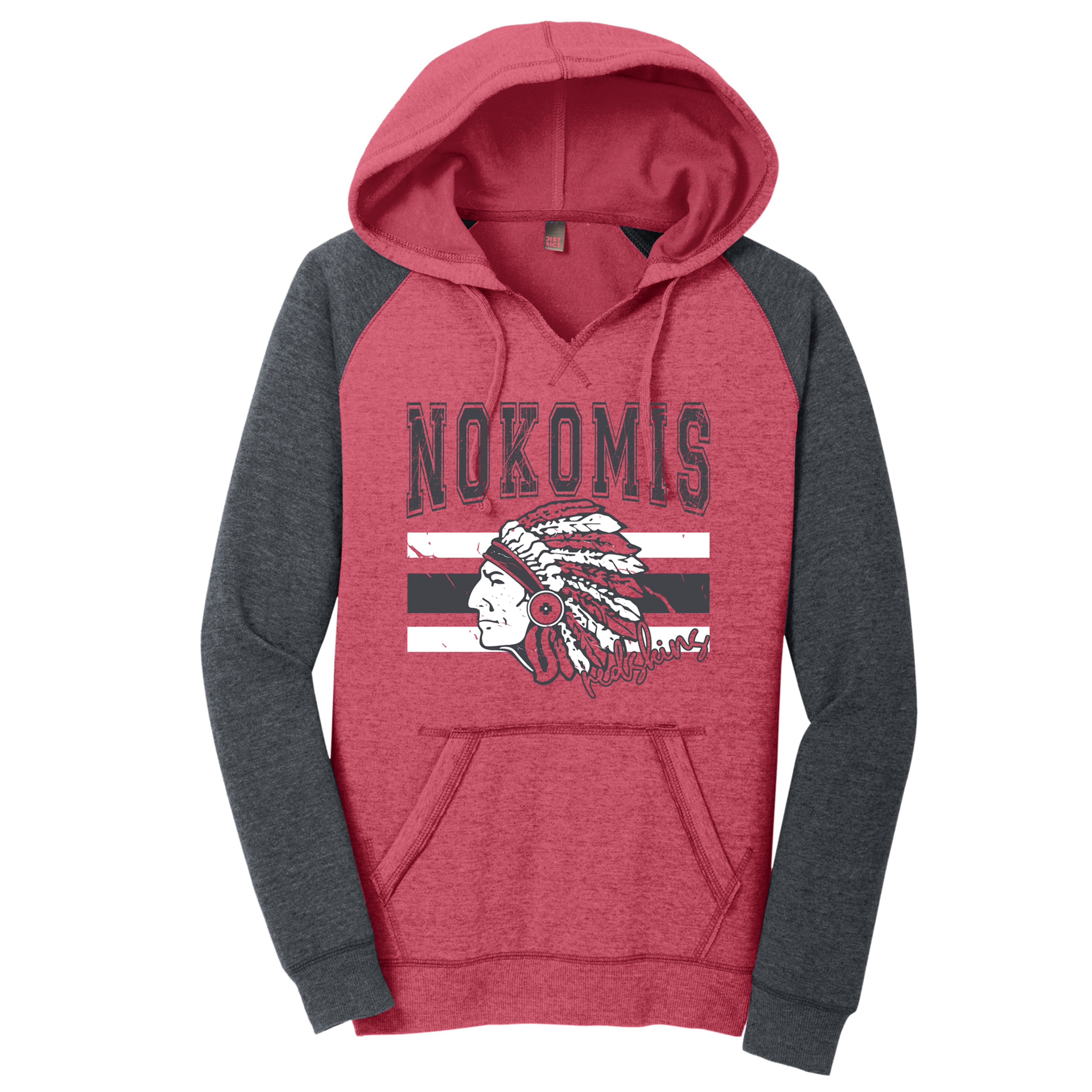Nokomis Redskins Old School Design - Ladies DT296