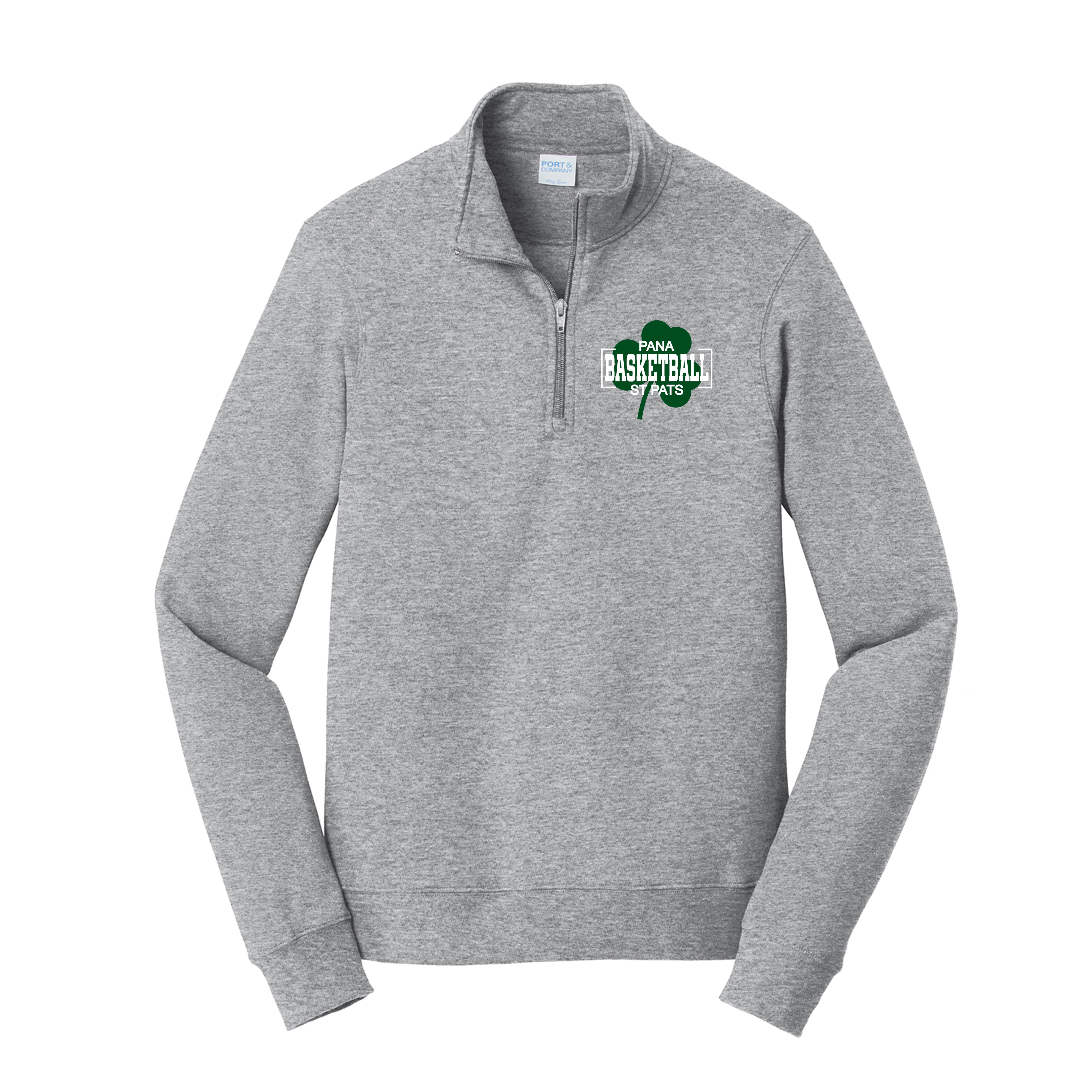 Port & Co Fan Favorite Fleece 1/4-Zip Pullover Sweatshirt  - St Pats Basketball 2