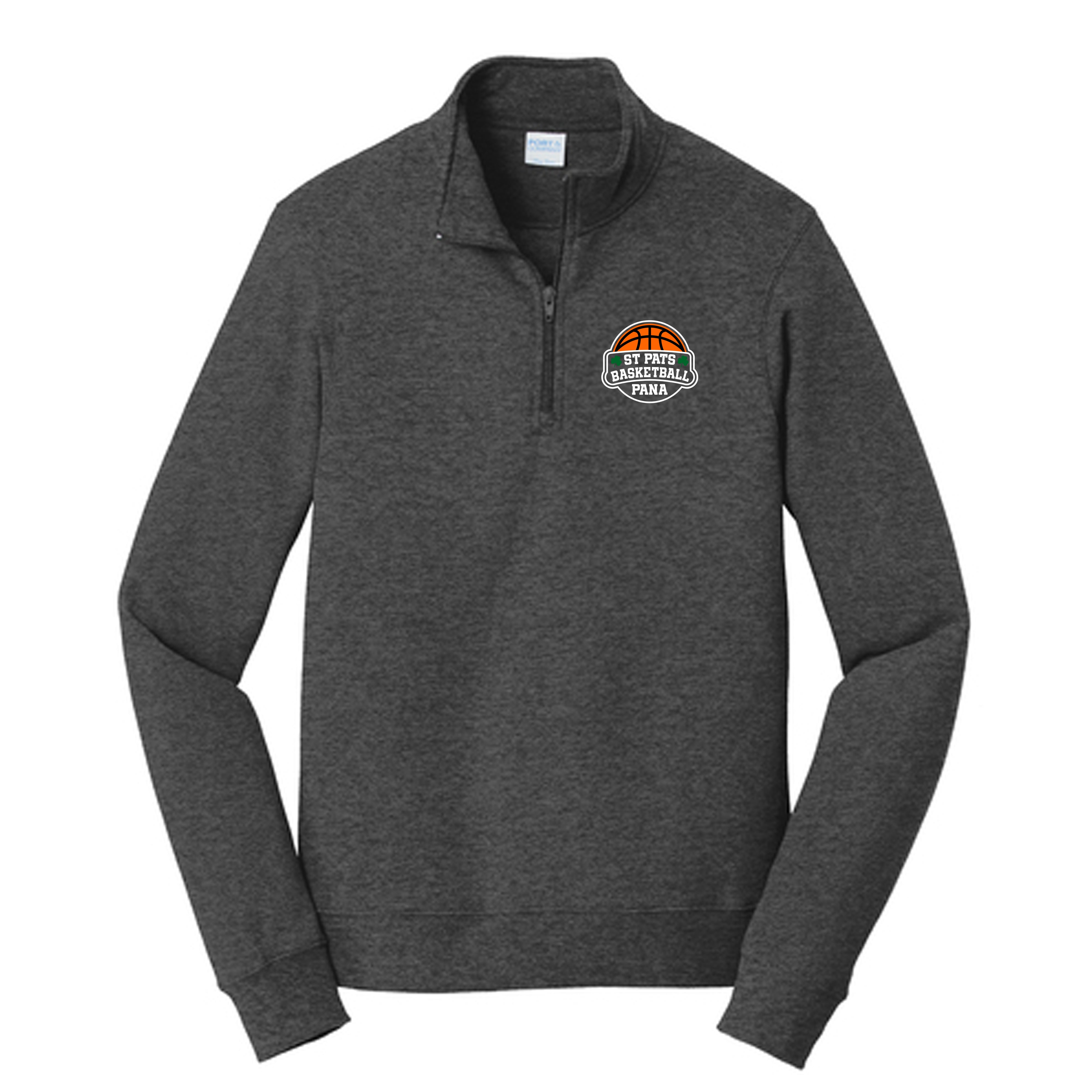 Port & Co Fan Favorite Fleece 1/4-Zip Pullover Sweatshirt - St Pats Basketball 1
